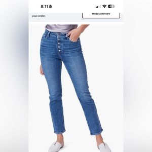 PAIGE
Cindy Exposed Button High Waist
Ankle Straight Leg Jeans